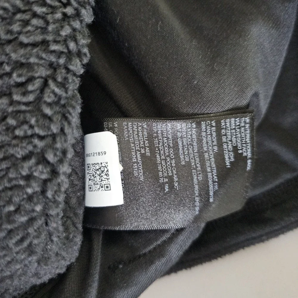 The North Face Sweater Fleece Jacket Black Full Zip Outdoor Midweight Sz Medium